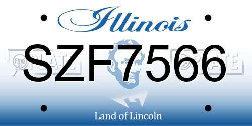 SZF7566 Illinois License Plate