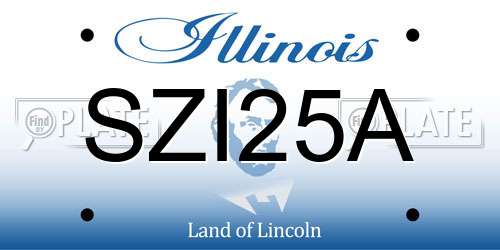 SZI25A Illinois License Plate