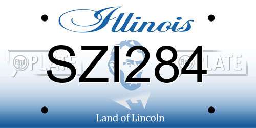 SZI284 Illinois License Plate