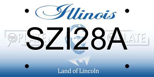 SZI28A Illinois License Plate