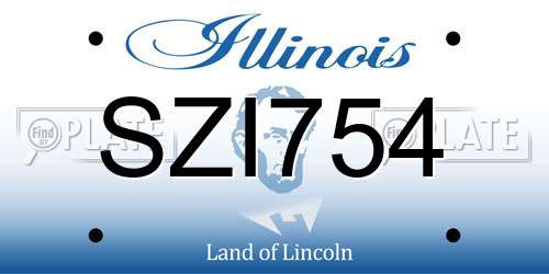 SZI754 Illinois License Plate