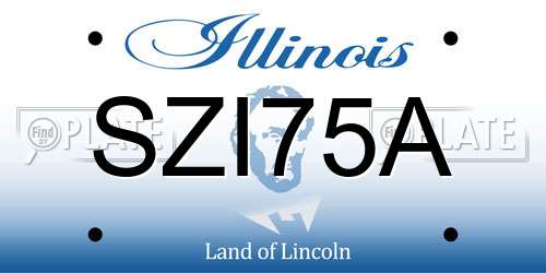 SZI75A Illinois License Plate
