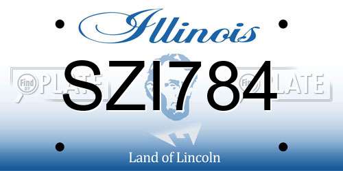 SZI784 Illinois License Plate