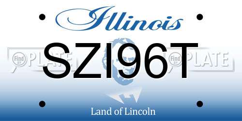 SZI96T Illinois License Plate