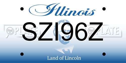 SZI96Z Illinois License Plate