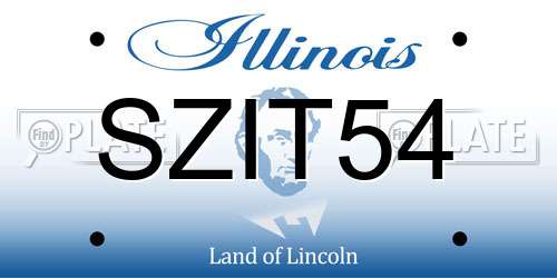 SZIT54 Illinois License Plate