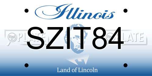 SZIT84 Illinois License Plate