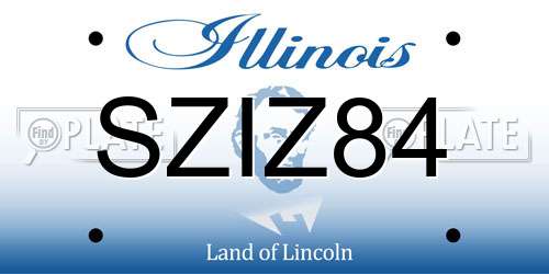 SZIZ84 Illinois License Plate