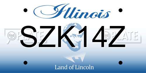 SZK14Z Illinois License Plate