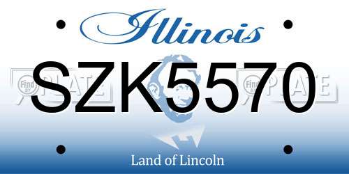 SZK5570 Illinois License Plate