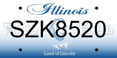 SZK8520 Illinois License Plate