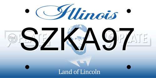 SZKA97 Illinois License Plate