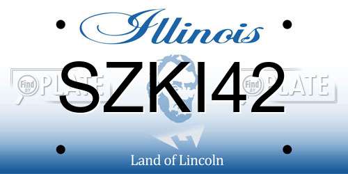 SZKI42 Illinois License Plate