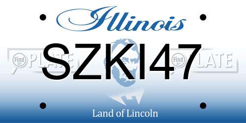 SZKI47 Illinois License Plate