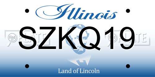 SZKQ19 Illinois License Plate