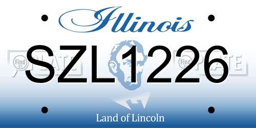 SZL1226 Illinois License Plate
