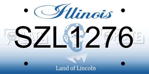 SZL1276 Illinois License Plate