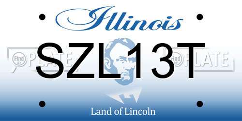 SZL13T Illinois License Plate