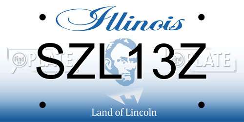 SZL13Z Illinois License Plate