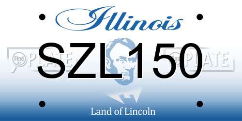 SZL150 Illinois License Plate