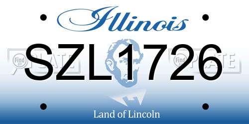 SZL1726 Illinois License Plate