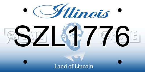 SZL1776 Illinois License Plate