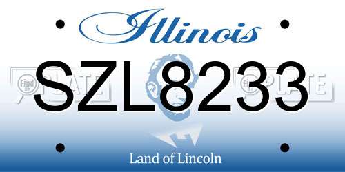 SZL8233 Illinois License Plate