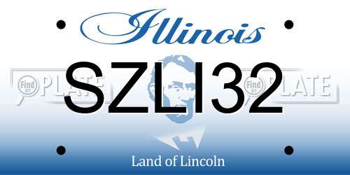 SZLI32 Illinois License Plate