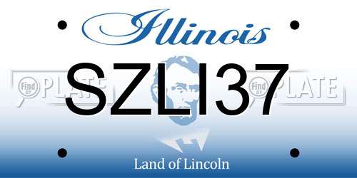 SZLI37 Illinois License Plate