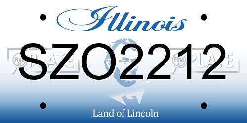SZO2212 Illinois License Plate