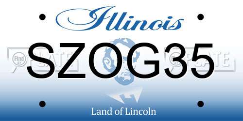 SZOG35 Illinois License Plate