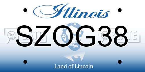 SZOG38 Illinois License Plate