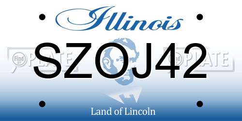 SZOJ42 Illinois License Plate