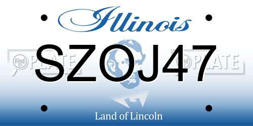 SZOJ47 Illinois License Plate