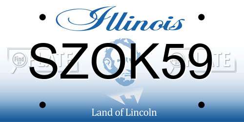 SZOK59 Illinois License Plate