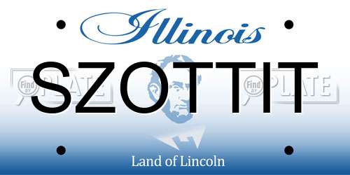 SZOTTIT Illinois License Plate