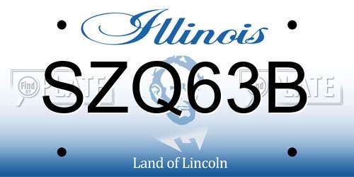 SZQ63B Illinois License Plate