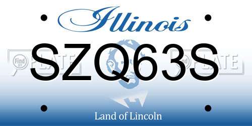 SZQ63S Illinois License Plate