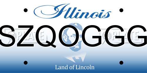 SZQOGGG Illinois License Plate
