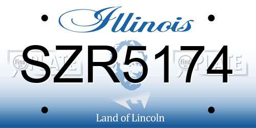 SZR5174 Illinois License Plate