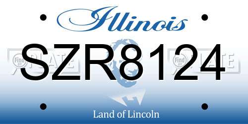 SZR8124 Illinois License Plate