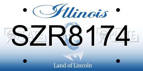 SZR8174 Illinois License Plate