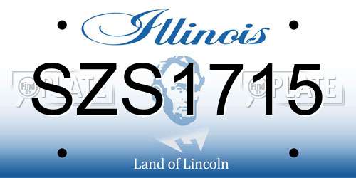 SZS1715 Illinois License Plate