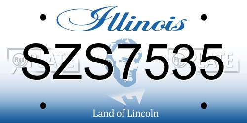 SZS7535 Illinois License Plate