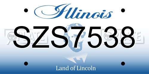 SZS7538 Illinois License Plate