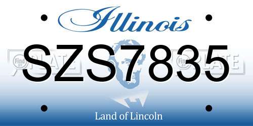 SZS7835 Illinois License Plate