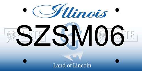 SZSM06 Illinois License Plate