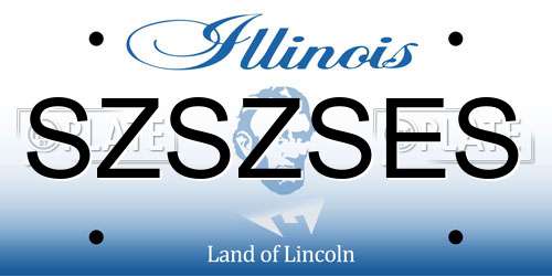 SZSZSES Illinois License Plate