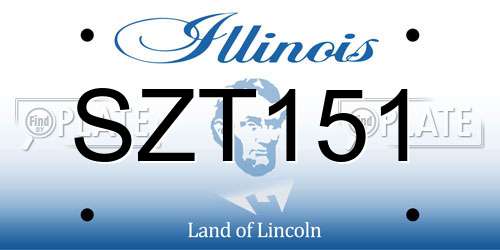 SZT151 Illinois License Plate