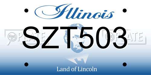 SZT503 Illinois License Plate